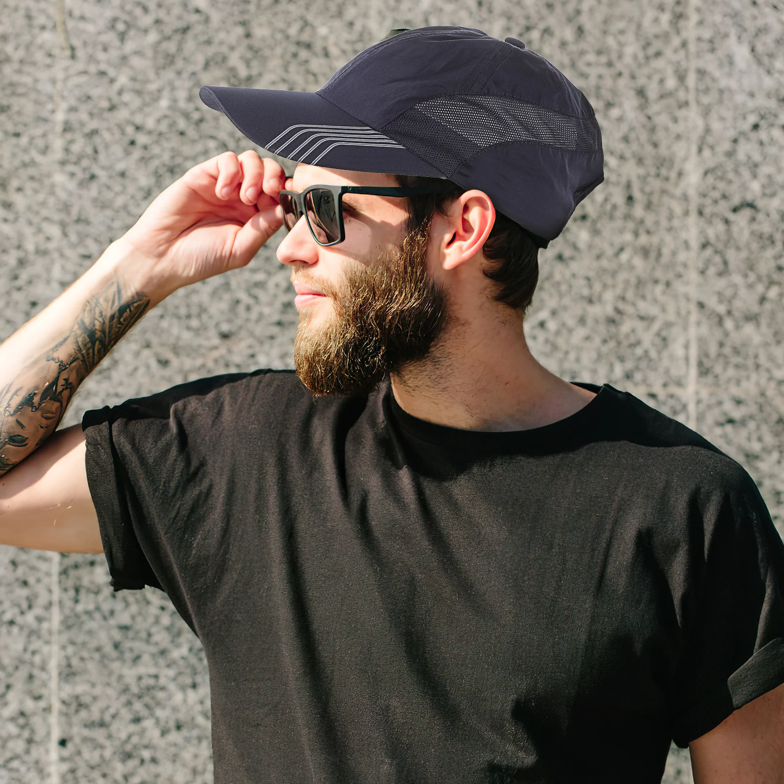 

1pc Baseball Cap Adjustable Lightweight Mesh Hat For Men Women Sun Protection Quick Dry Outdoor Running Golf Summer Peaked Cap