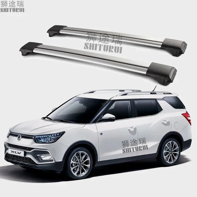 For SsangYong Tivoli XLV 5 Door SUV 2018 - 2021 (Rails)Aluminum Alloy Side Bars Cross Rails Roof Rack Luggage LOAD 200KG