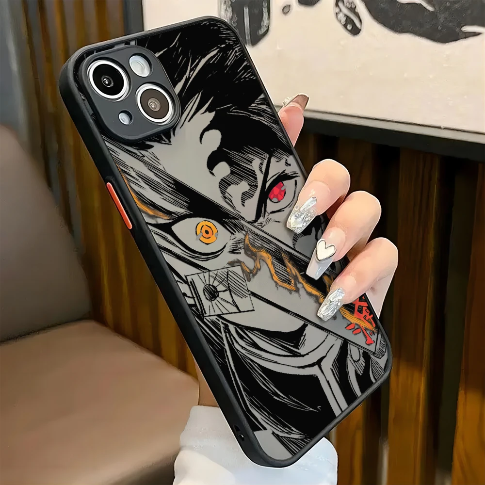 Demon Slayers New Anime Phone Case For iPhone 15 14 13 12 11 Mini Pro Max X XR XSMax 7 8 Plus Matte Transparent Back Cover