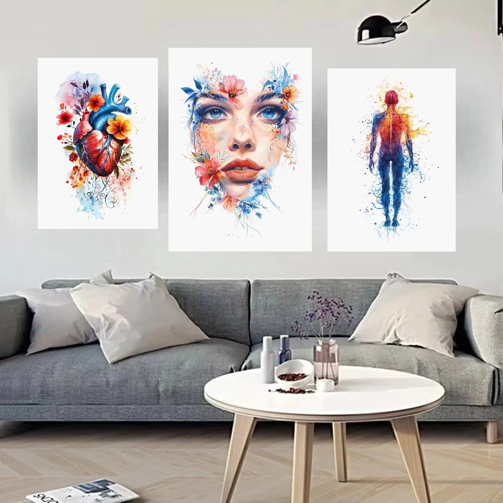 Anatomy Heart Human Body Art Jigsaw Puzzle Abstract 500/1000/1200/2000PCS Home Decor for Living Room Wall Decor Gift No Frame