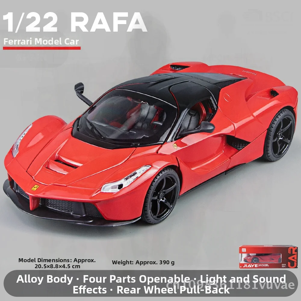 Jiaye 1:22 schaal legering sportwagenmodel met geluid licht terugtrekveer functie jongens speelgoed muziek decoratieve collectie item