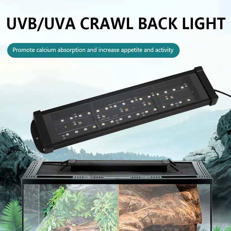 Super Slim LEDs Aquarium Lighting Plant Light Over Lamp Extensible Waterproof Long Strip Lamps for Fish Tank Lizard Tortoise