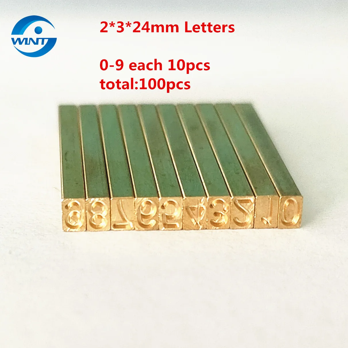 

2×4×24mm Hot Stamping Letters Aphabet Characters 0-9 Each 10pcs