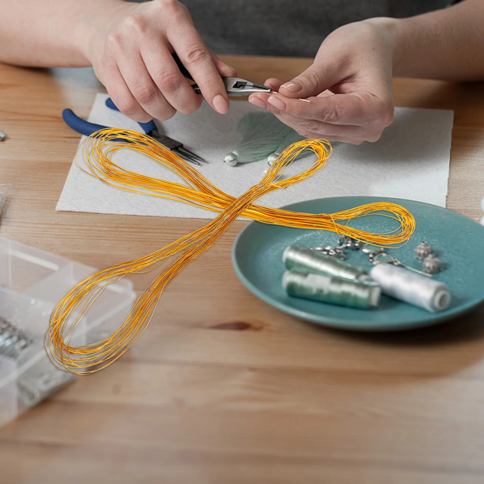 

Crafting Wires Aluminum DIY Jewelry Materials Flexible Durable Beaded Bracelet Necklace Wire Metal Art Supplies Enamel Tools