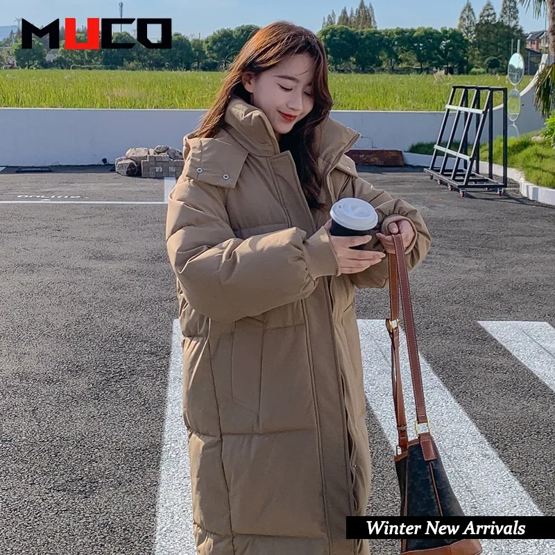 

Thick bread jacket, down cotton jacket, cotton jacket, women's Korean version loose, medium to long winter jacket, cotton jacket