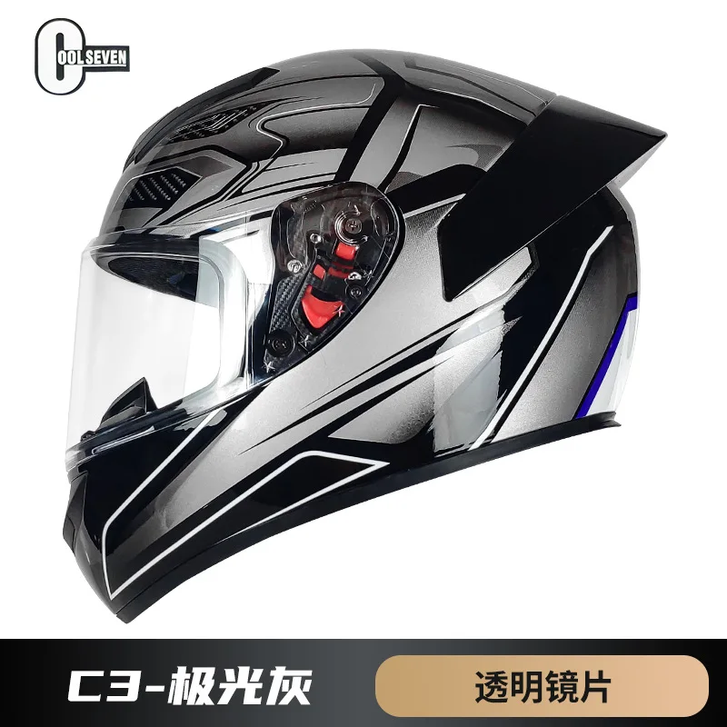 Motorcycle helmet suitable for all seasons motorcycle full helmet electric motorcycle safety helmet national standard 3cDOT