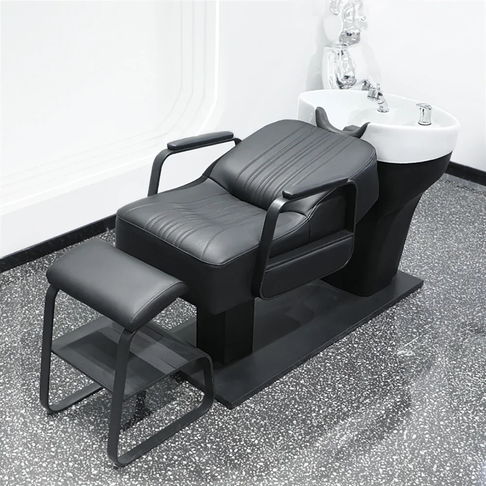 Unique Nordic Head Spa Simple Comfortable Luxury DelicacyShampoo Bed Custom Fashion Cadeira De Barbearia Salon Furniture