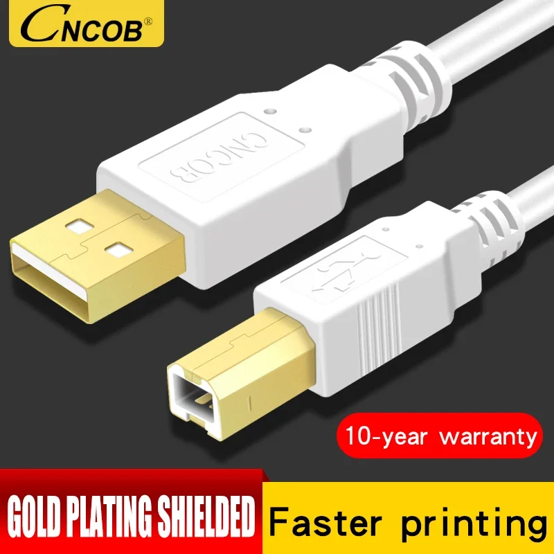 USB Printer Cable USB Type B Male to A Male USB 2.0 Cable for Universal Printing Device Canon Epson HP ZJiang Label Printer