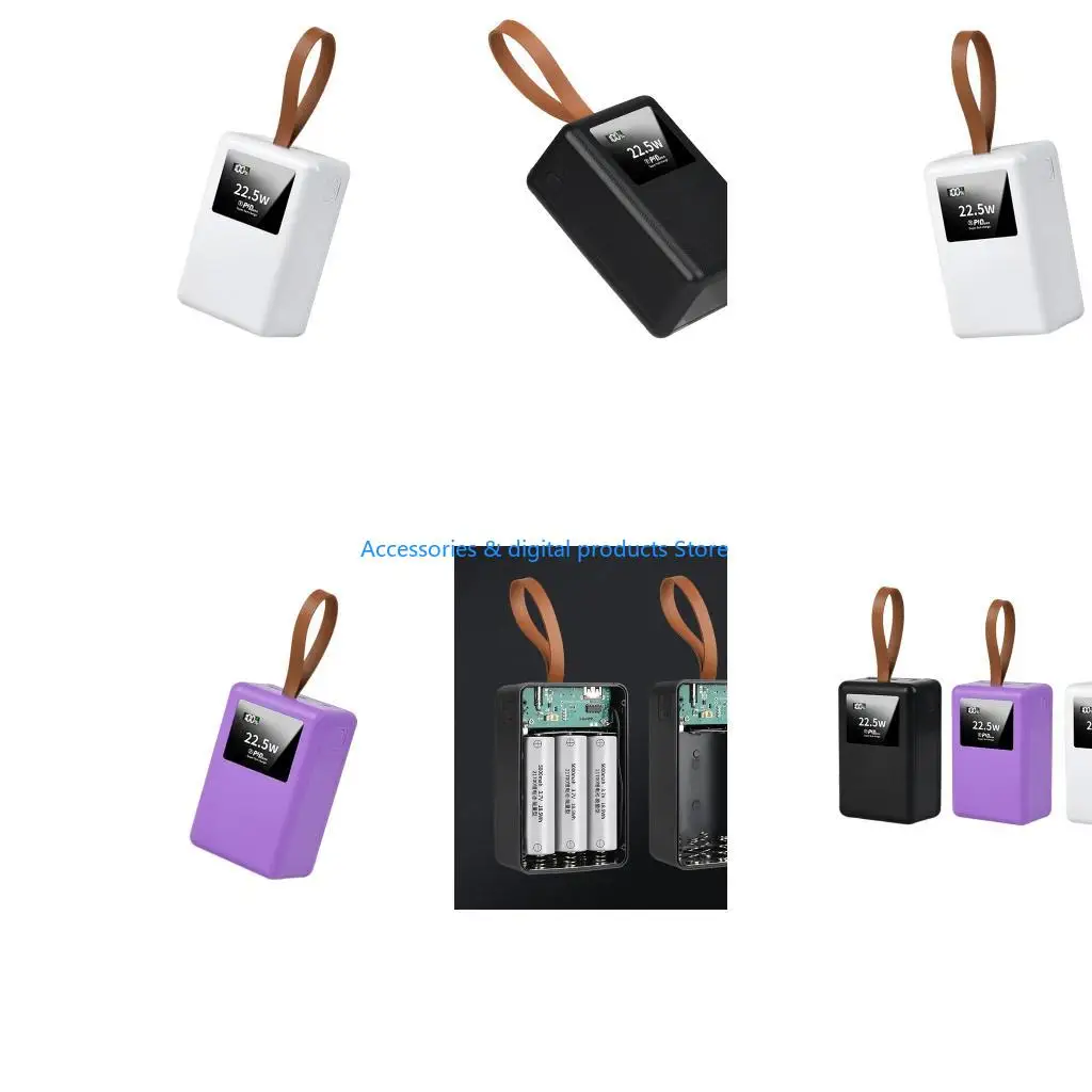 77JD Lightweight Rechargeable 21700 Power Backup Set With Camping Light 22.5W Super Fast For Phones And Mobile Devices