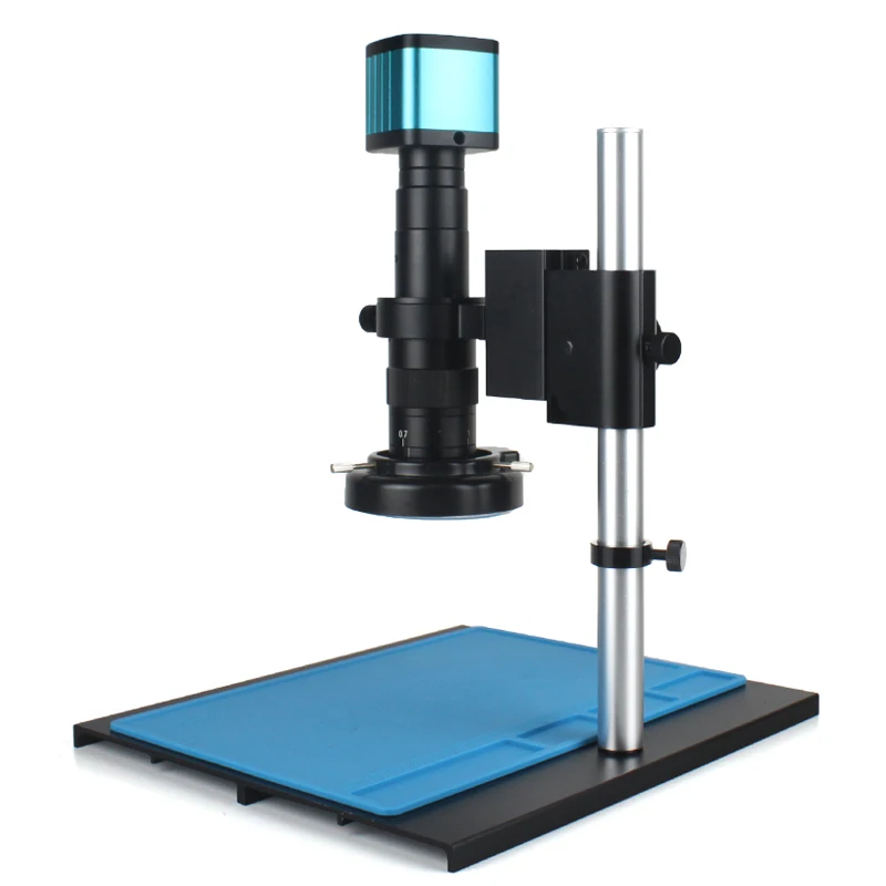 Microscope monoculaire vidéo numérique 48mp 4K USB HDMI VGA, caméra Continus Zoom 130X 180X, outils de réparation de téléphones à souder à monture C