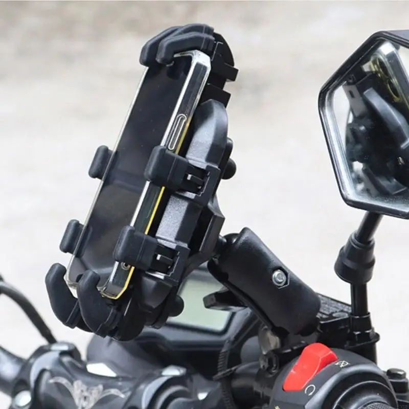 2025 New 360 Rotatable Motorcycle Phone Mount Shock Absorbing Design Easy Installation 2 Type for Riding Enthusiasts