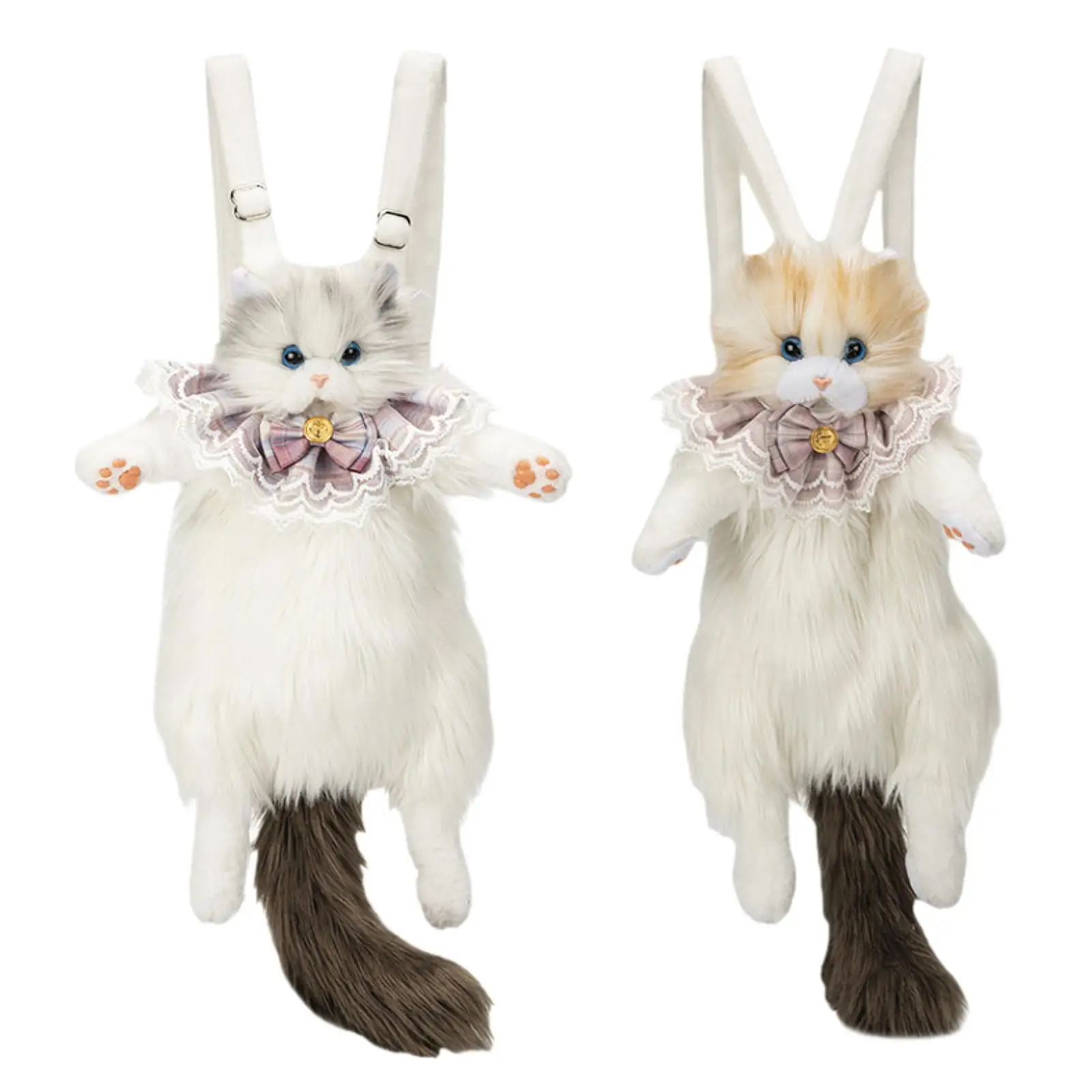 

Cute Stuffed Cat Doll Backpack Funny Animals Doll Bag for Street Party Kids