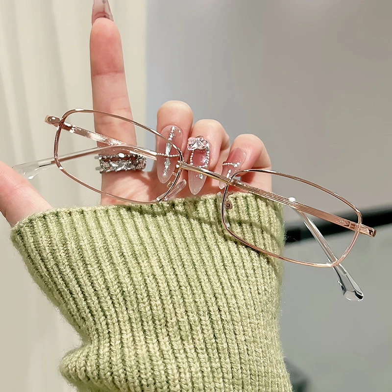 

Fashion Classic Retro Rectangle Metal Men Anti Blue Llight Reading Glasses Magnifier Women Hyperopia Spectacles Presbyopia Gafas