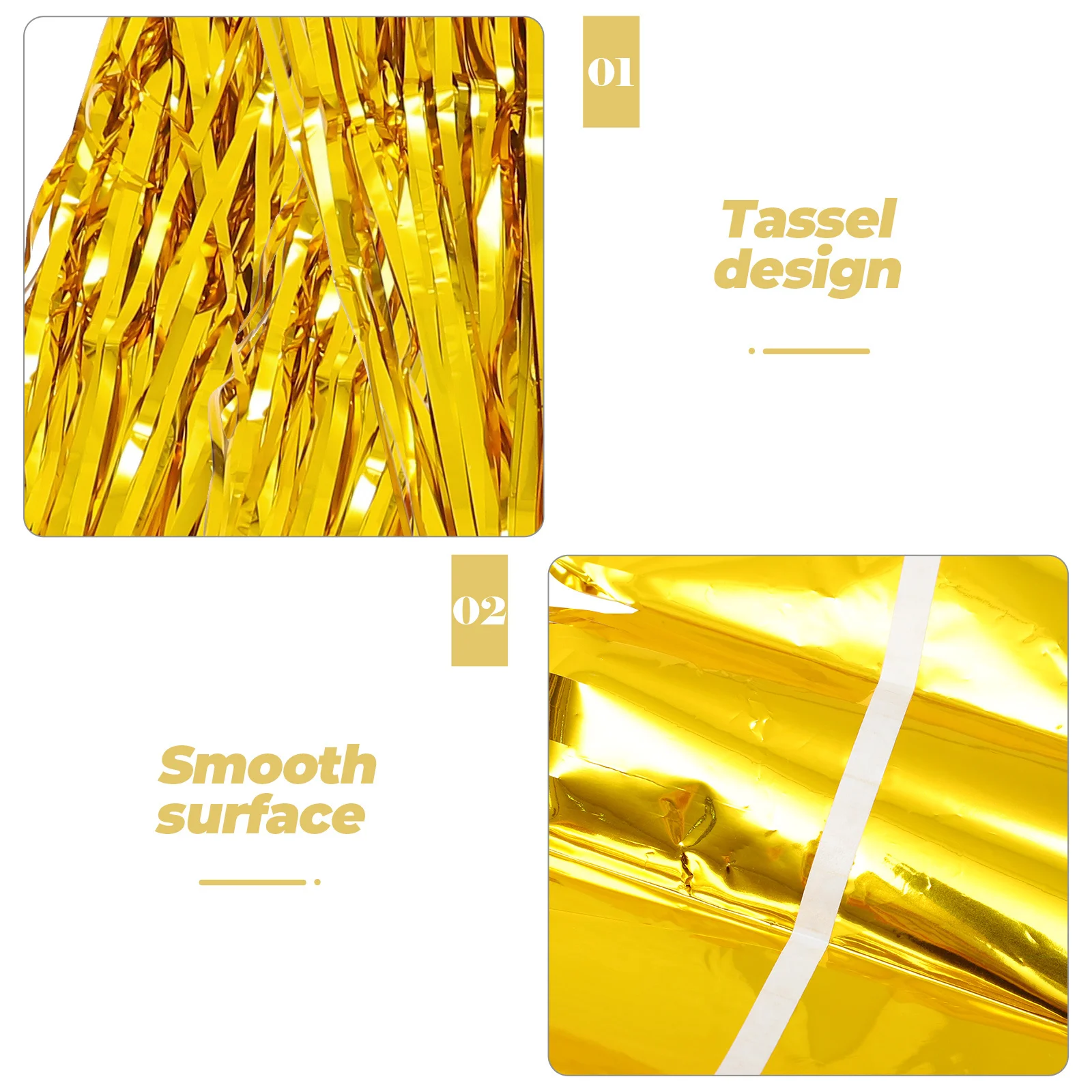 

5Pcs Glitter Tinsel Curtain Fringe Backdrop Decor for Door Window Wall Patio Party Supplies Shiny Festival Decoration Layout