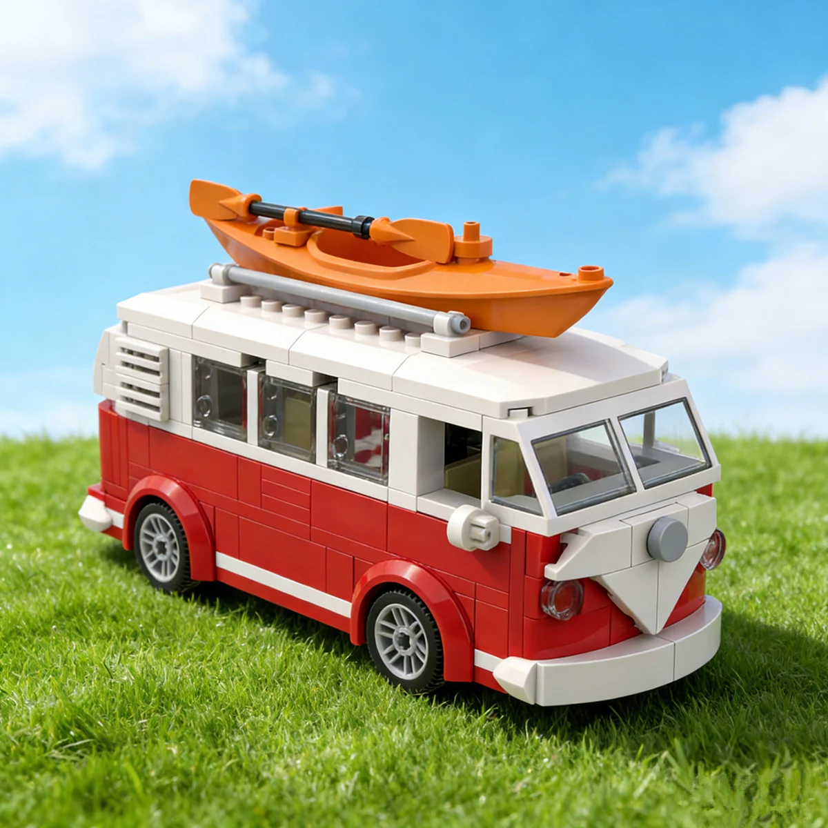 Technical T1 Building Blocks Van Vehicle  Model  Camper Car MOC Toys For Toy Gifts City Car Bricks view 2
