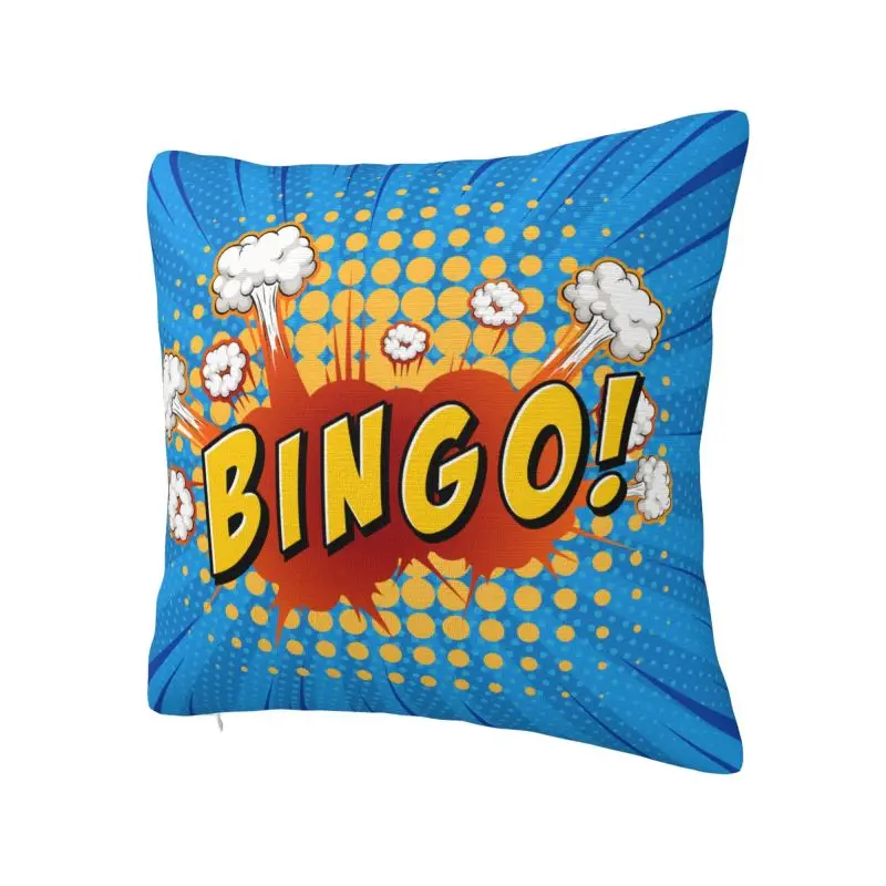 Hot Game Bingo Throw Pillow Case 50*50cm for Living Room Cushion Cover Velvet Polyester Pillowcase Double-sided Printing