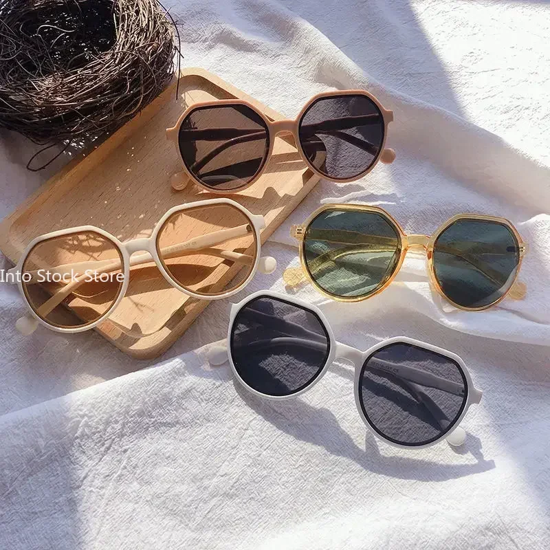 Fashion Style All-match Trend Sunglasses Personalized Round Frames Sunglasses Ins Trend Candy Color Big Frame Sunglasses Eyewear