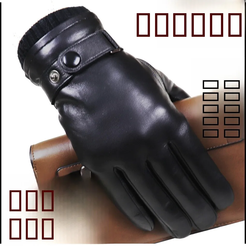 high-end-genuine-leather-touchscreen-gloves-men's-women's-fce-lined-thi-thin-driving-autumn-winter-busin-gloves