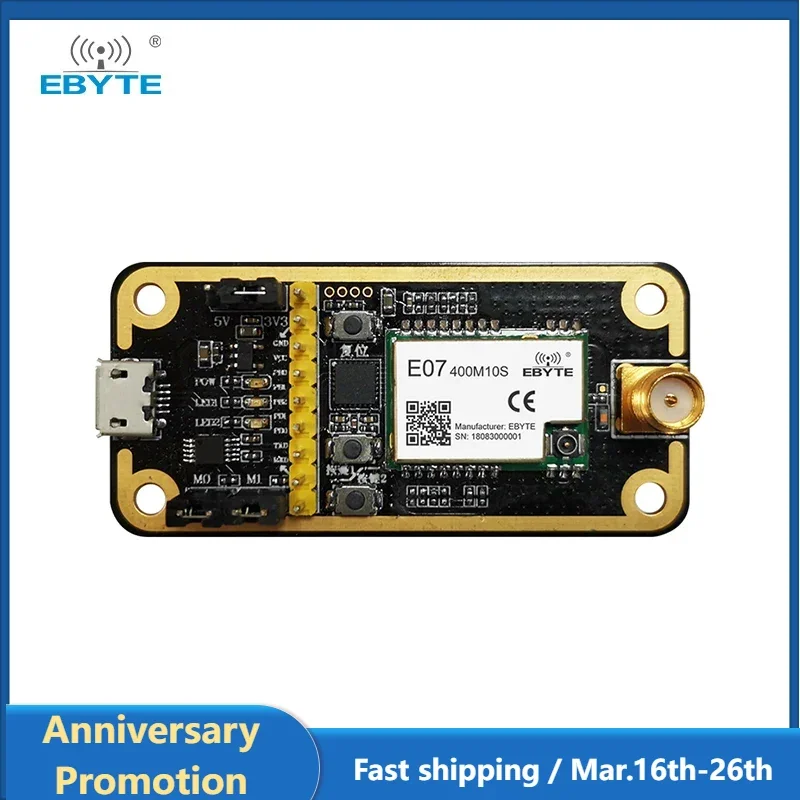 Test Board E07-400MBL-01 E07-400M10S Development Evaluation Kit USB Interface to TTL Main Control MCU STM8L151G4 Easy Use