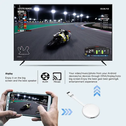 Imagen 2 del producto Android 14 U11 TV Stick 2GB 16GB Smart Home Cinema AllwinnerH313 BT Control remoto por voz compatible con Wifi6 BT5.0 4K reproductor multimedia