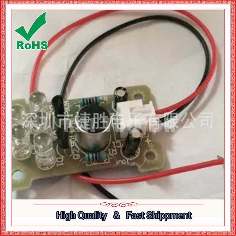 Kit de Producción Electrónica con Luces LED Verdes de 5MM con Sonido, Módulo de Piezas de Producción Interesantes para DIY