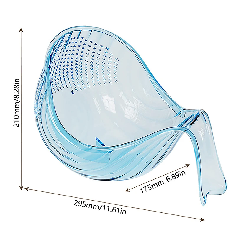 Drain Basket Bpa Free Vegetable Washing Basket With Handle Drainage Holes For Fruit Cleaning Multifunctional Food Grade Basin