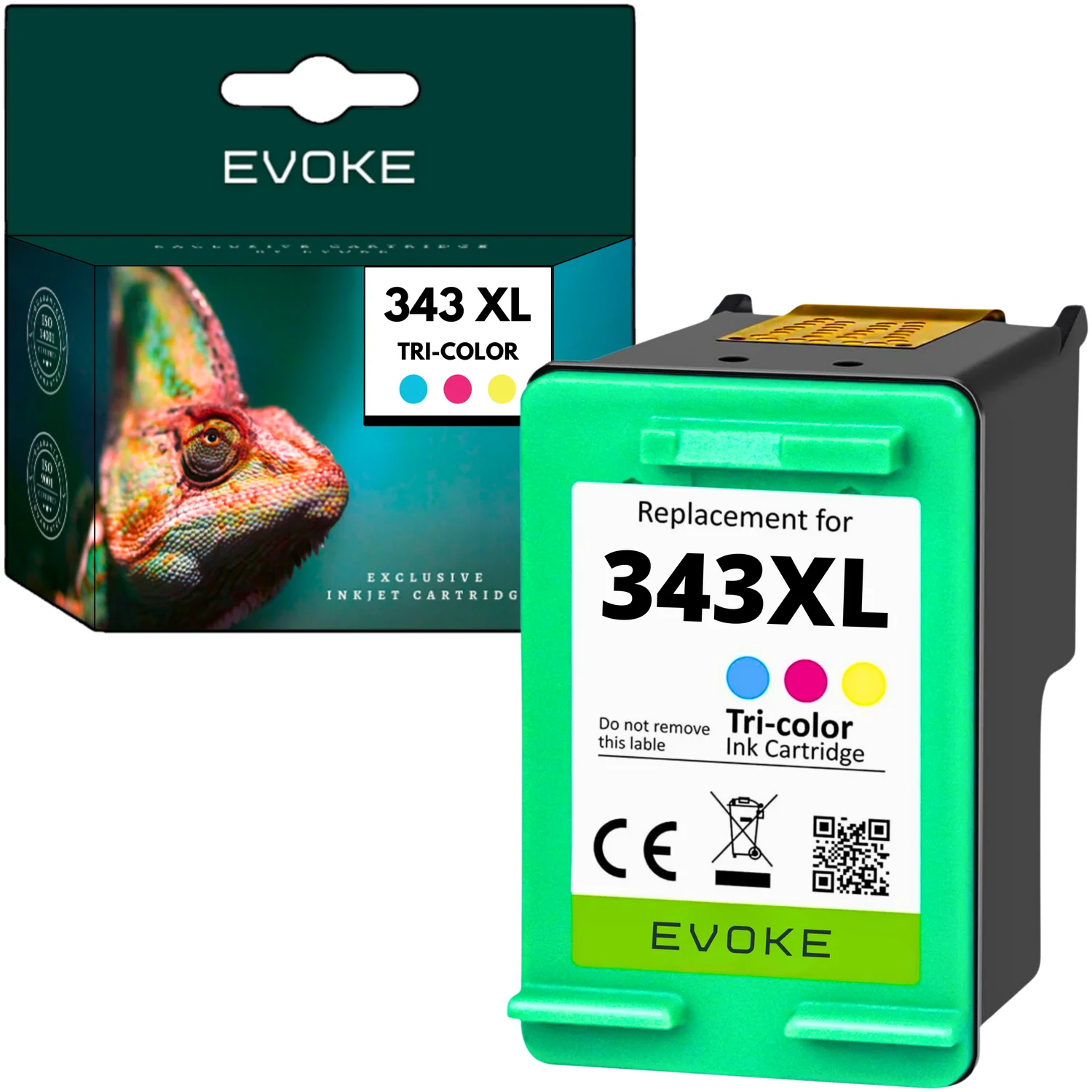 Evoke compatibele inkt voor Hp 343 C8766Ee Tri-Color Cmy Deskjet 460/5740/5940/6520/6540/6620