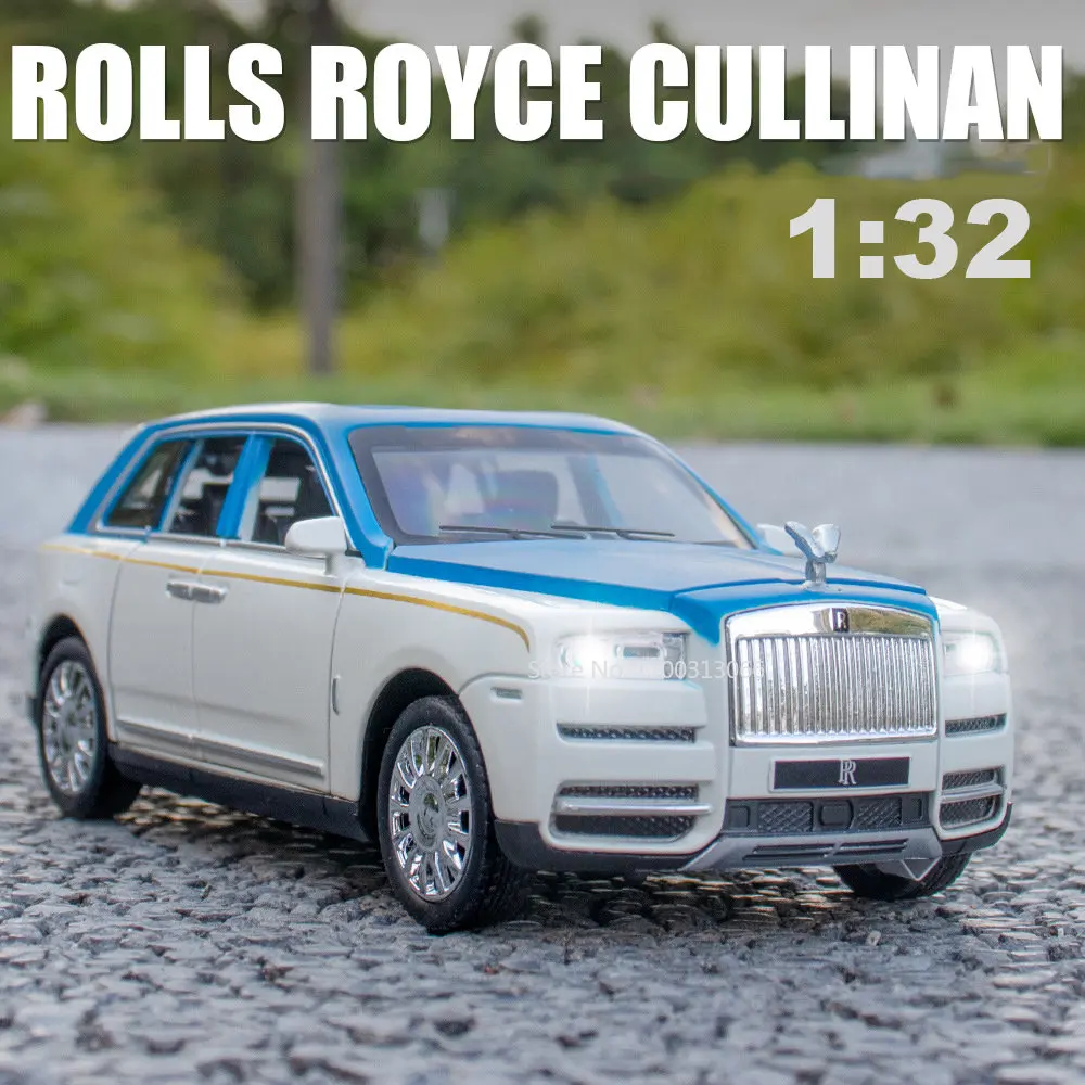 

Модель автомобиля из сплава 1/32 Rolls Royce Cullinan, литые игрушки, модель автомобиля, имитация звука, фотография, коллекция детских подарков