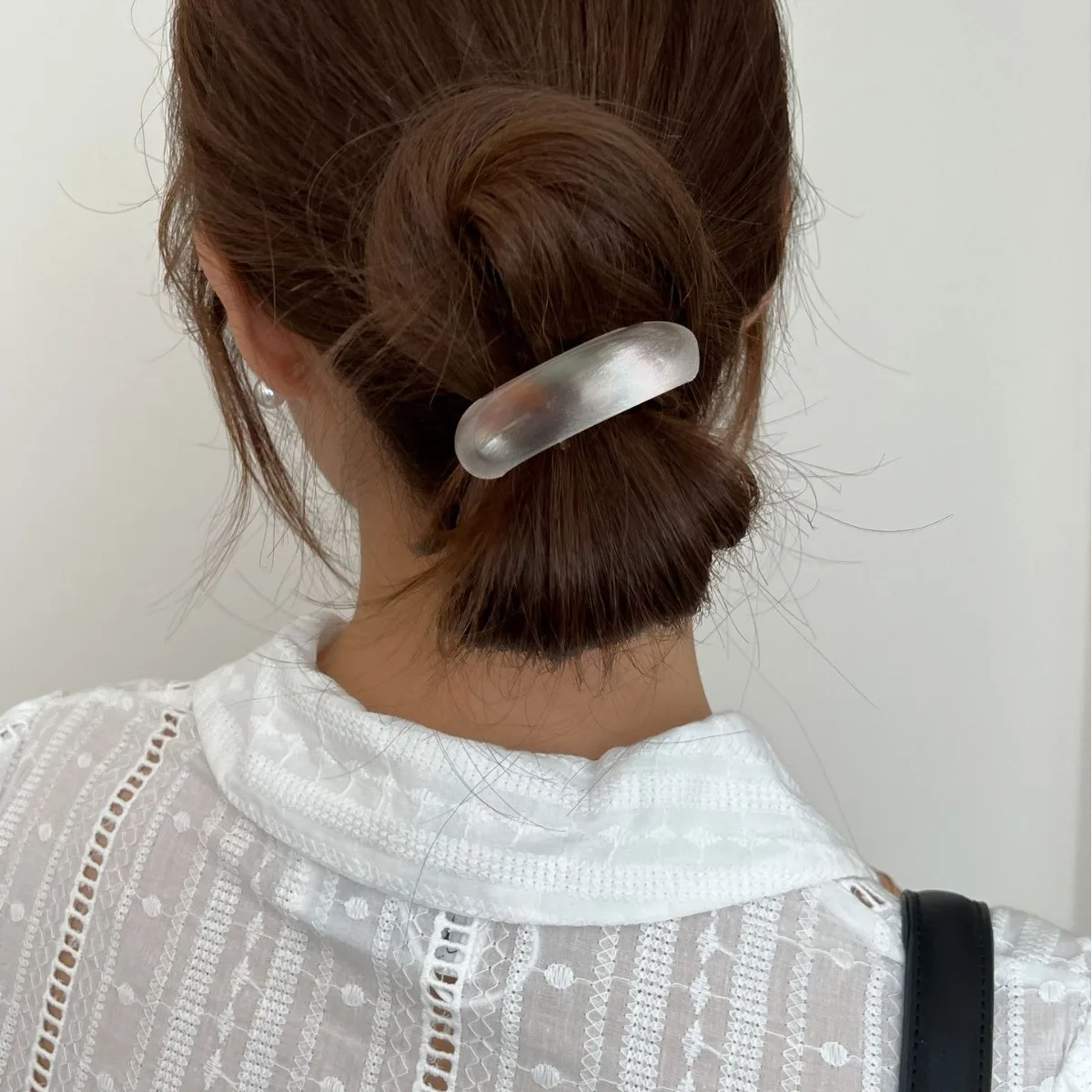 

Metal Hair Tie Cold Style Simple Design Alloy Ring for Bun Updo Daily Elegant Women Home