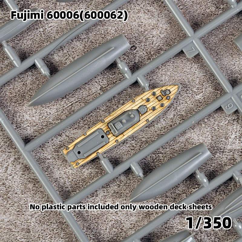 Modell-Upgrade-Teile Lasergeschnittene Holzdeckplatte mit selbstklebender Ankerkette für Fujimi IJN Yamashiro 60006 1/350 – Detail 1