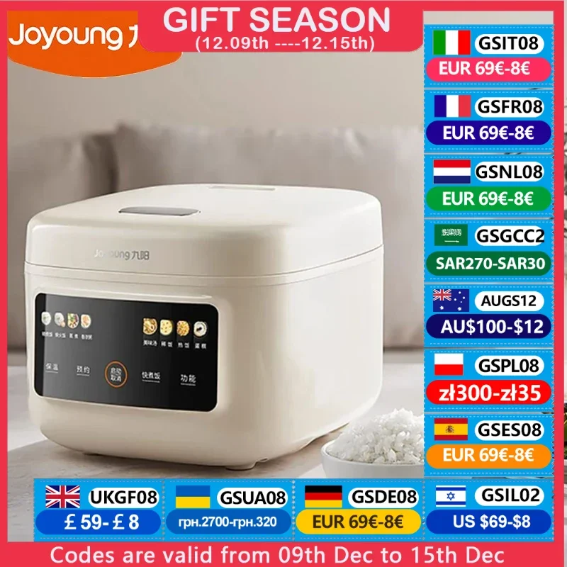 Joyoung Rice Cooker Color Screen Multifunction Rice Porridge Soup Cake For Home Kitchen 3-8 Person 4L Capacity F-40FY515