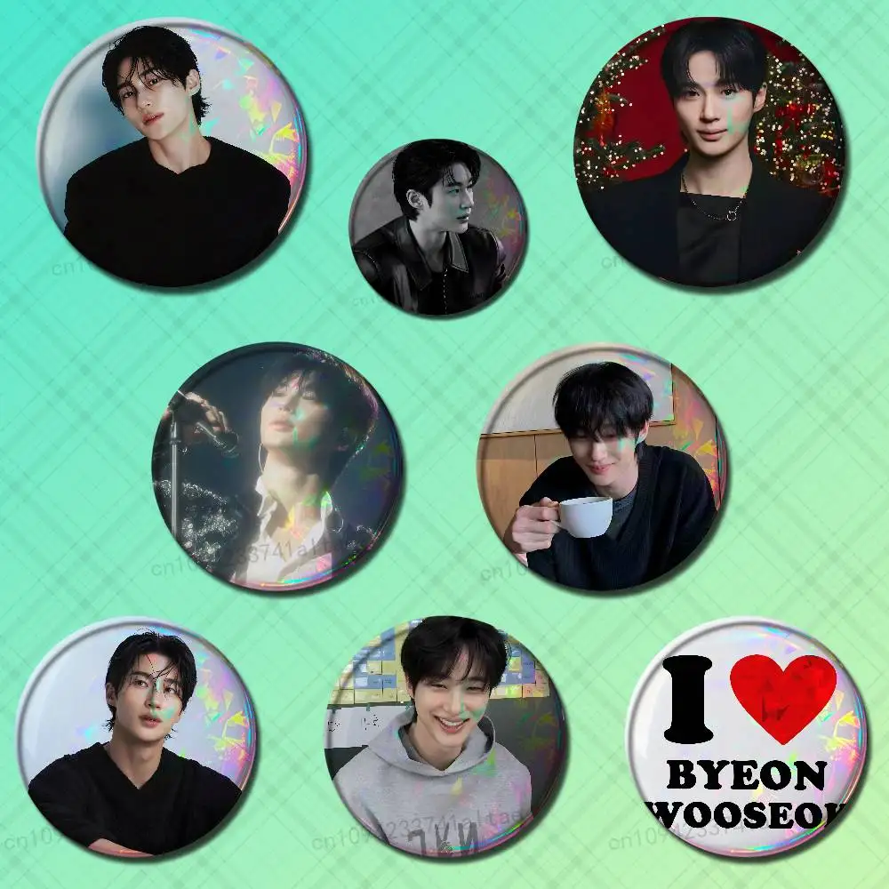 

B-Byeon W-Woo S-Seok Badges 75mm 58mm 44mm 32mm 25mm Brooch Backpack Hat Enamel Pins Accessories Toys Gifts