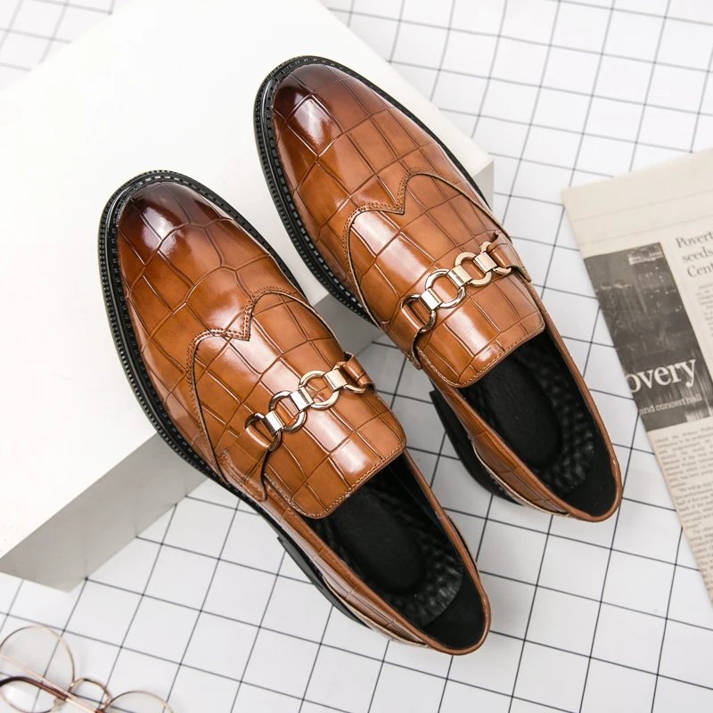 

Fashion Designer Mens Leather Luxury Brand Casual Formal Office Bussiness Dress Loafers Man Moccasin Male Footwear Shoes for Men