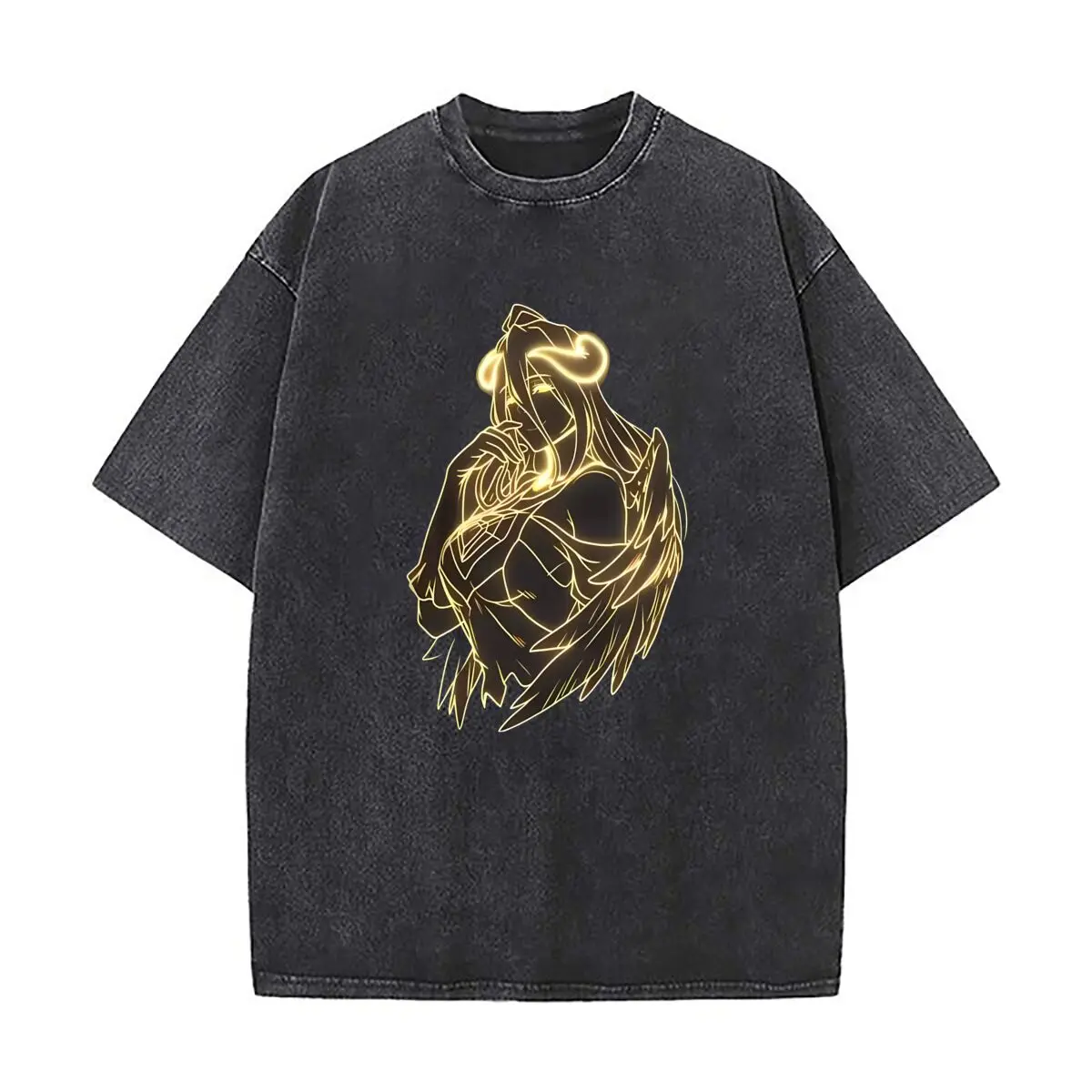 Bear Statue Nature  Inspired Sculpture Art Daily Commute Vintage Distressed T Shirt Loose Washed Sleeve