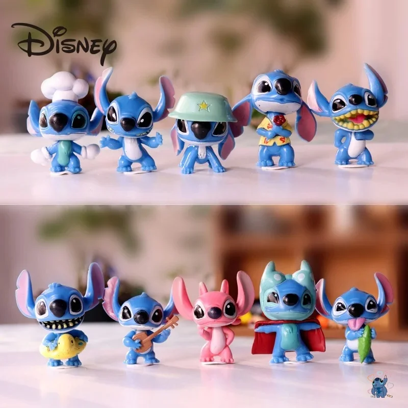 Dinsey Stitch Action Figure para Crianças, Enfeites de Mesa, Modelo Anime, Boneca Bonito dos Desenhos Animados, Presentes Esports Room