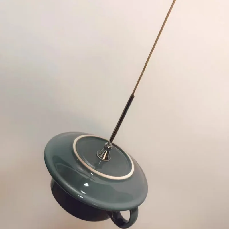 Nordic Creative Ceramic Pendant Lamp Dining Table Living Room Bedside Colorful Water CupLED Chandelier Modern Art Lighting Decor