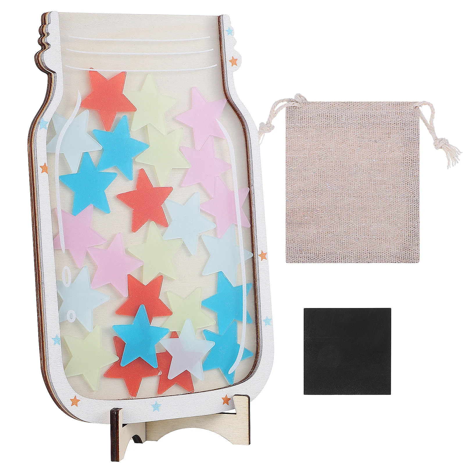 

Star Reward Jar Kids Motivation Tool Safe Wooden Material Ample Capacity Classroom System Teacher Tools Student Learning Aid