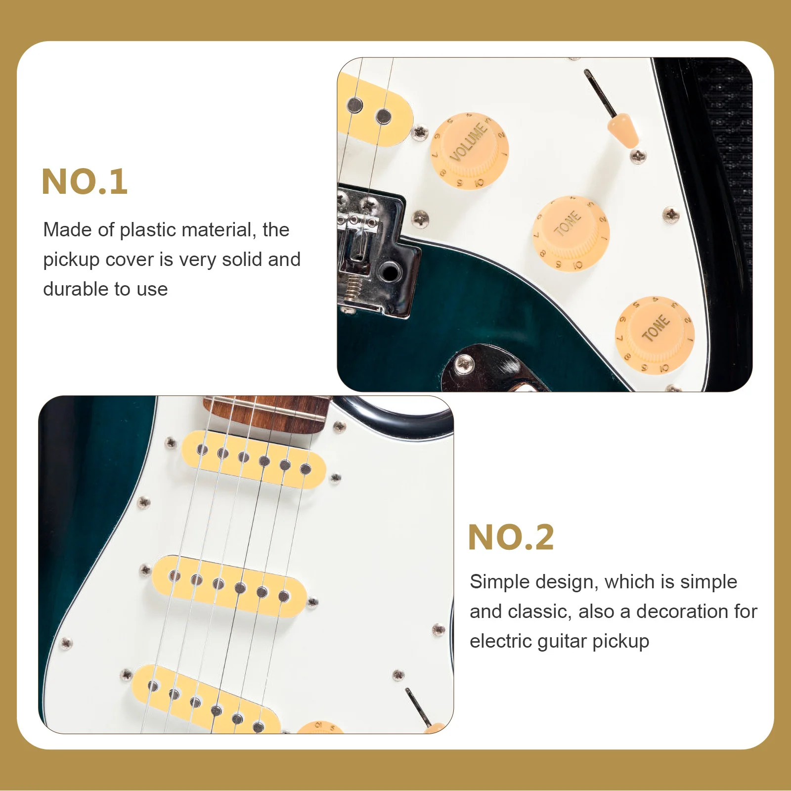 

1 set 1 Set Pickup Cover Plastic Guitar Humbucker Protection Cover Sturdy Dust Resistant For Electric Guitar Accessories Pickup