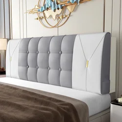 Luxury Leather Velvet Bed Headboard Cover with Padding Solid Head Board Pillow Cushion for Tatami Bed Head Cover with Sponge