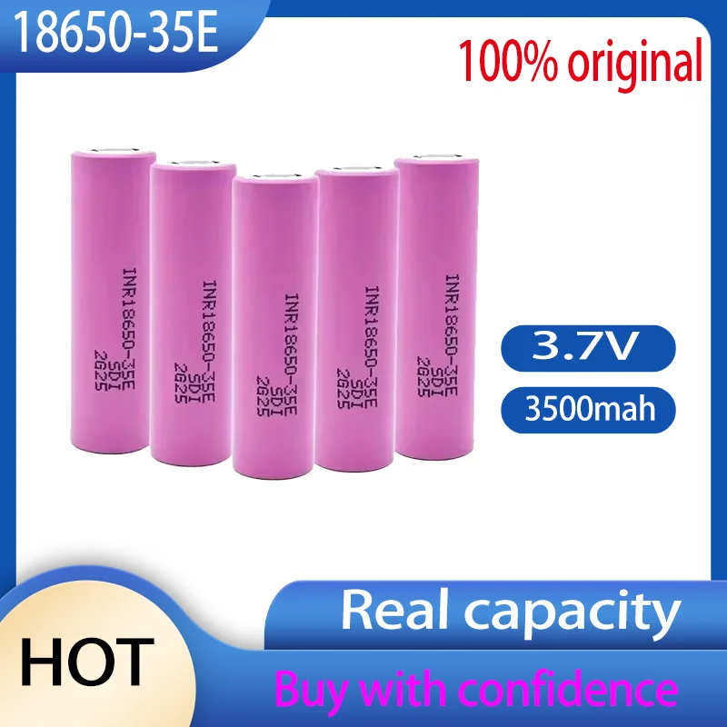 Hot selling 2024 100% original 18650 3.7V lithium ion battery 3500MAH 25A scalica INR 35E cacciavite torcia battery ricaricabile