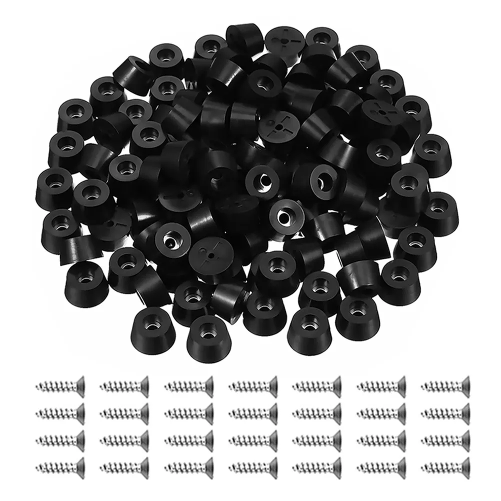 100Pcs Non Slip Furniture Leg Pads PVC Chair Table Sofa Floor Protectors for Hardwood Carpet Noise Reduction Scratch Prevention