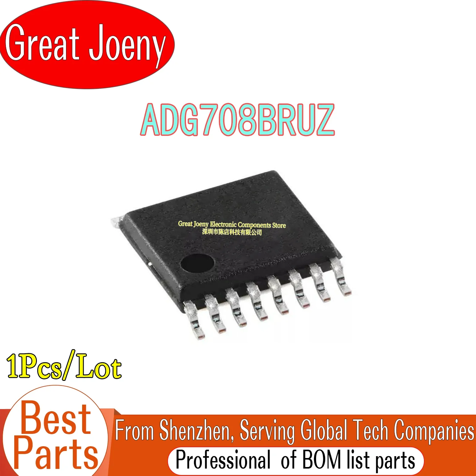 

100% New Original ADG708 ADG708BRUZ IC Chipset TSSOP-16 Bulk Best Price