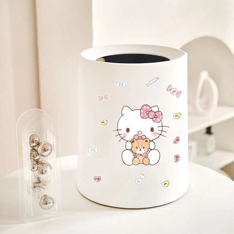 Sanrio pegatinas de dibujos animados de HelloKitty para bote de basura, pegatinas de decoración de inodoro, cuaderno DIY, Maleta, refrigerador, venta al por mayor