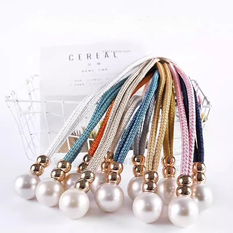 Pearl Curtain Strap Pair Light Luxury Curtain Buckle Ring Living Room Rope Strap Hook Curtain Buckle Accessories