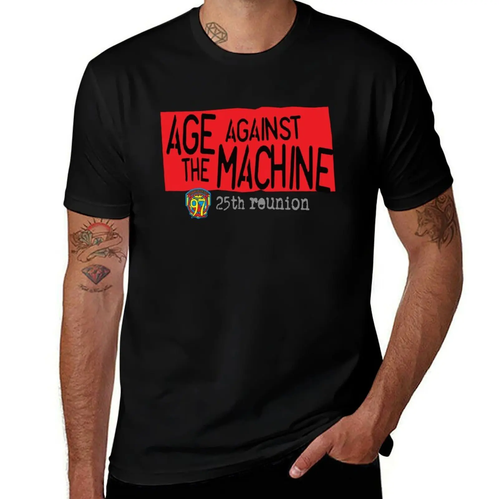 Age Against The Machine - Sci97 25th Reunion T-Shirt Summer Holiday Casual Tee T-Shirt