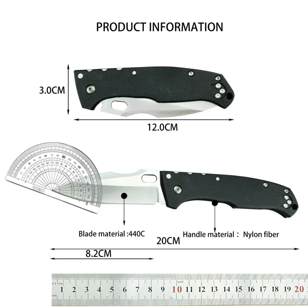 4416 PRO LITE Clip Point Folding Pocket Knife, Multifunctional EDC Tools for Wilderness Adventure, Outdoor Survival and Rescue