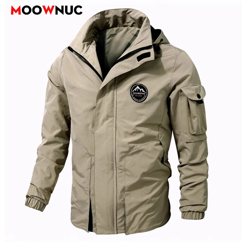 

Men's Casual Windbreaker Coat Elegant Fashion Leisure Blazer Jacket Outerwear Windproof Male Camping Men Clothing Outdoors