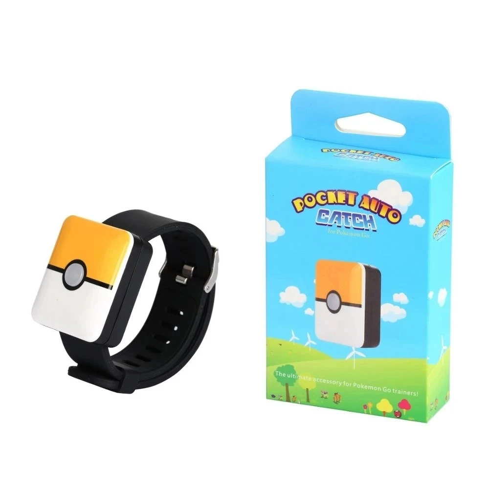 Nuovo braccialetto di cattura automatico per Pokemo Go Plus braccialetto quadrato ricaricabile Bluetooth per Android IOS