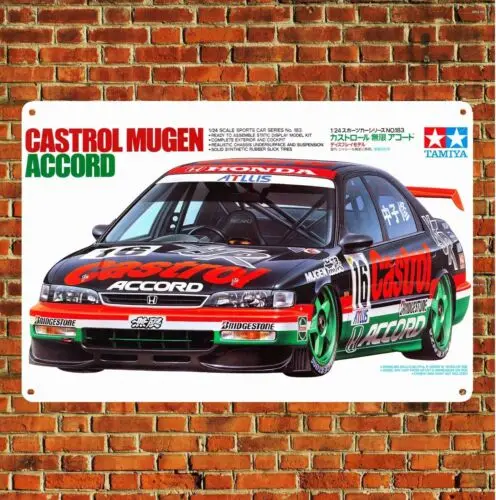 Metal Poster Car Scale Model Tin Sign Plaque Tamiya  Mugen Boxart