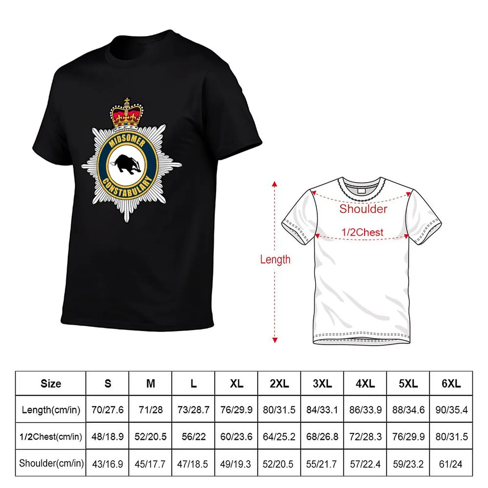 Midsomer constabulary T-Shirt shirts graphic summer tops man t shirt plus sizes mens designer t shirt